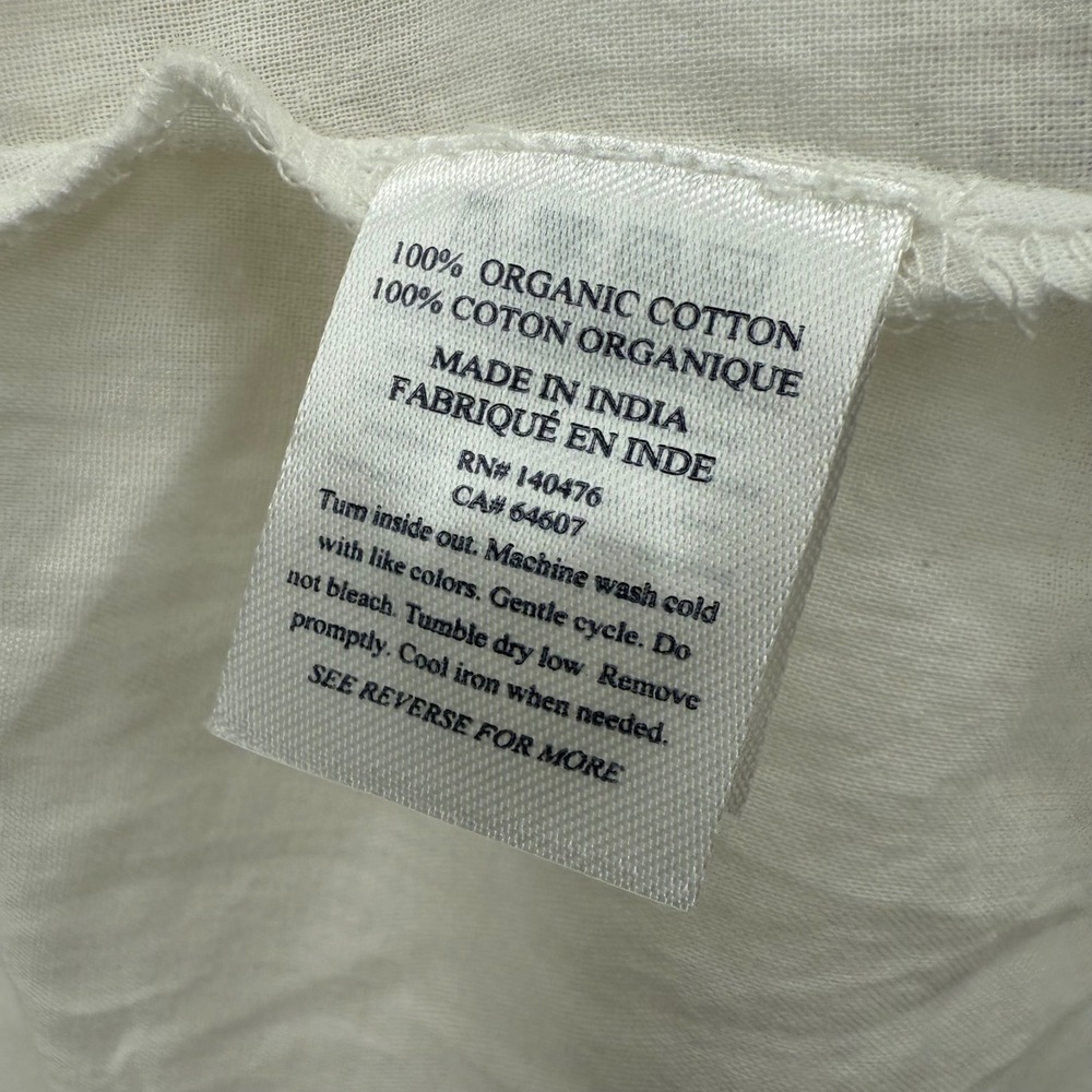 Faherty Womens Dune Cotton Gauze Kasey Dress White L Organic Cotton New - Picture 9 of 10